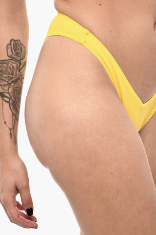 Solid Color Bikini Bottom with Back Logo