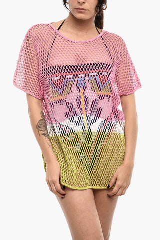 Openwork Cover-Up With Ombre Effect