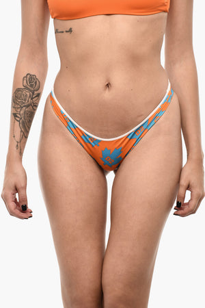 Two-Tone Bikini Brief with All-Over Monogram