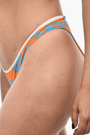 Two-Tone Bikini Brief with All-Over Monogram