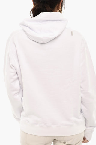 Felpa In Cotone Hoodie Stampata