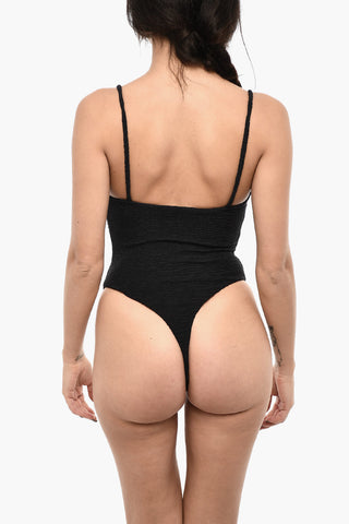 Wave Motif One Piece Swimsuit