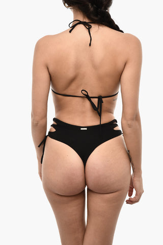 Solid Color One Piece Swimsuit with Cut-Out Details