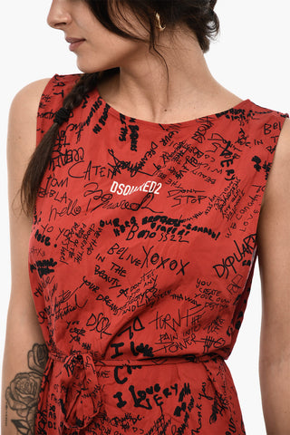 All-Over printed Mini Beach Cover-up Dress