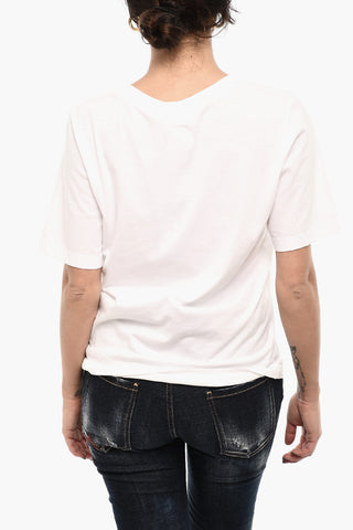 T-shirt Girocollo in Cotone con Monogram