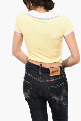 Asymmetrisches Top Mit Polo-Kragen