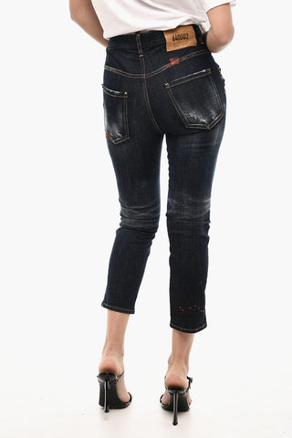 Jeans Regular Fit Distressed a Vita Regolare