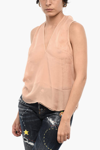 V-Neck Silk Top