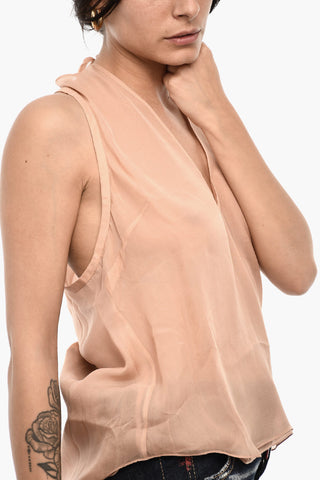 V-Neck Silk Top