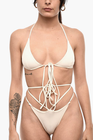 Top Bikini a Triangolo a Tinta Unita