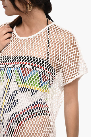 Solid Color Openwork Beach Cover-up Dress