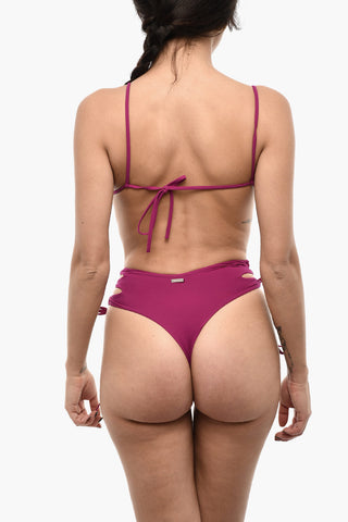 Solid Color One Piece Swimsuit with Cut-Out Details