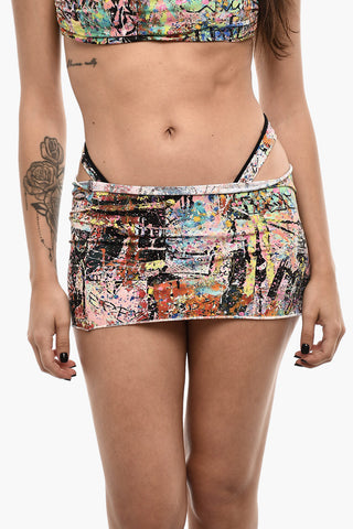 Copricostume Stampato All-Over in Nylon