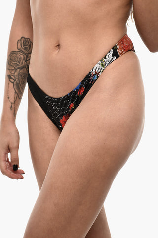 Costume da Bagno Slip a Brasiliana Stampato All-Over