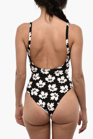 All-Over Monogram Two-Tone One Piece Swimsuit