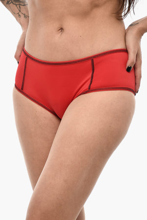 Nylon Bikini Brief with Gothic Print