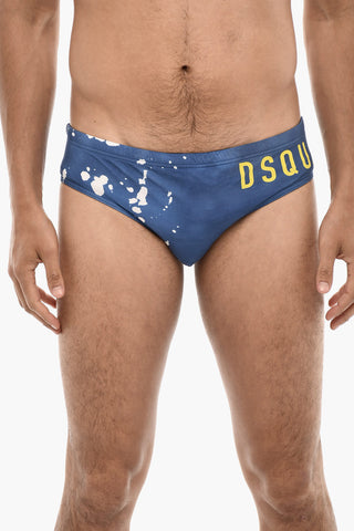 Costume Da Bagno Slip Con Motivo Splatter