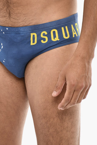 Bade-Slip mit Splattermuster