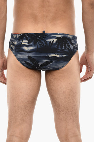 Beach Print Slip Swuimsuit