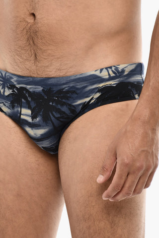 Beach Print Slip Swuimsuit