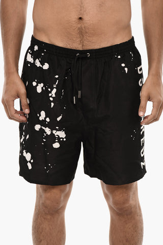 Acid Wash Effect Swim Shorts
