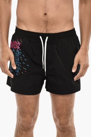 Costume Da Bagno Boxer GLITCH Stampata