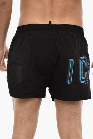 Costume Da Bagno Boxer GLITCH Stampata