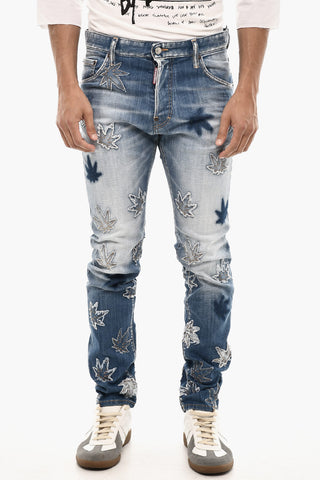 Slim Fit MARIJA Jeans With Patches Details 16 cm