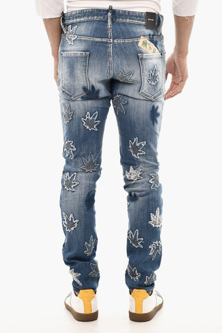 Slim Fit MARIJA Jeans With Patches Details 16 cm