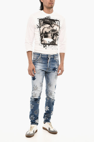 Slim Fit MARIJA Jeans With Patches Details 16 cm