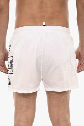 Costume Da Bagno Boxer MIDI Con Stampa Logo