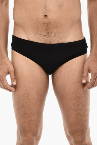 Costume Da Bagno Slip Con Stampa Logo