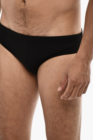 Costume Da Bagno Slip Con Stampa Logo