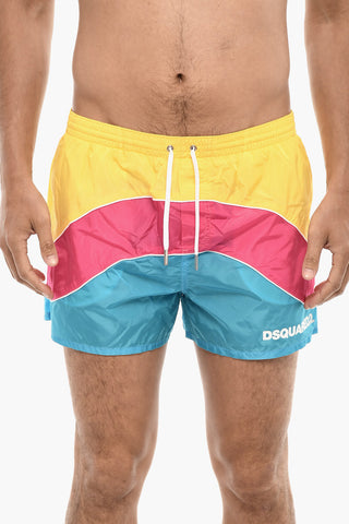 Color Block Nylon Swim Shorts