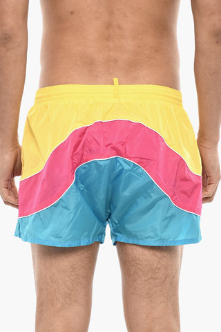 Color Block Nylon Swim Shorts