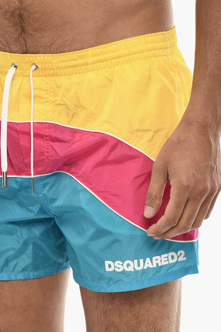 Color Block Nylon Swim Shorts