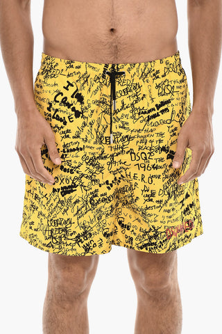 Costume Da Bagno Boxer SCRIBBLE Stampato