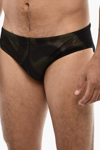 Costume Da Bagno Slip Con Motivo Camouflage