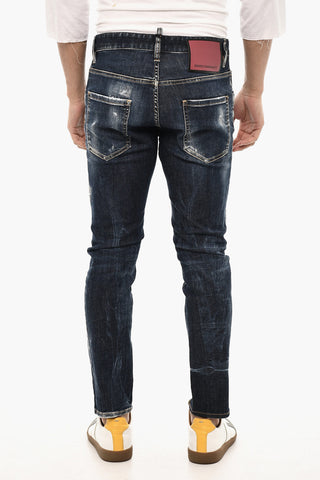 Jeans Slim Fit Effetto Distressed 16 cm