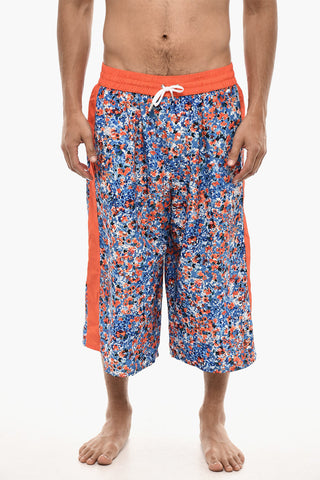 Maxi Swim Shorts With Floral Print