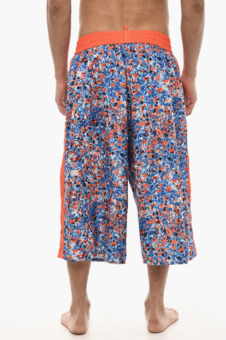 Maxi Swim Shorts With Floral Print