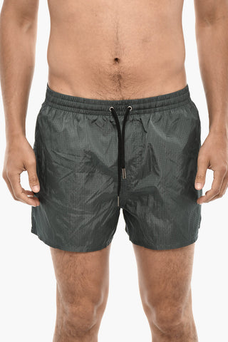 Logo Print MIDI Boxer Swimsuit