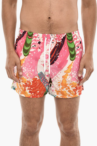 Costume Da Bagno Boxer Con Stampa Allover