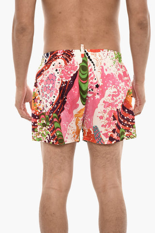 Costume Da Bagno Boxer Con Stampa Allover