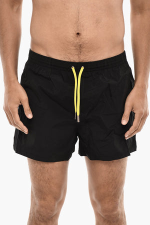Boxer Swim Trunks PACMAN Printed With Drawstring