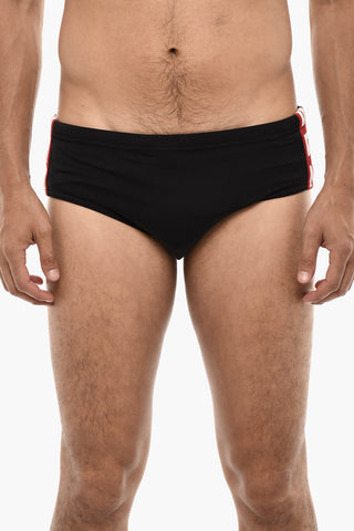 Slip Swimshorts With Logoed Contrasting Bands