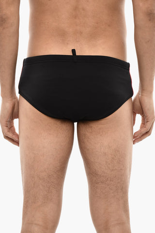 Slip Swimshorts With Logoed Contrasting Bands