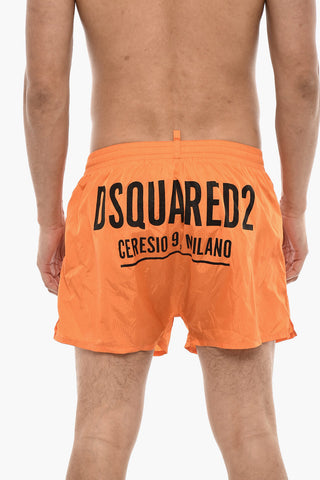 Costume Da Bagno Boxer MIDI Con Stampa Logo