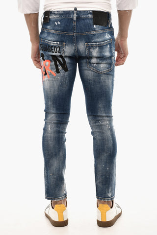 Jeans Slim Fit ICON FOREVER Effetto Splatter 15 cm