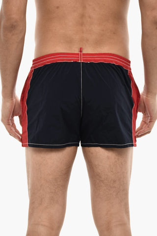 Costume da Bagno Boxer Color Block Con Logo Laterale